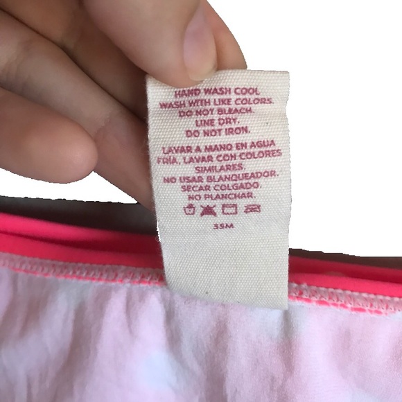 OP pink/white polka dot halter top bikini set S - Picture 4 of 7